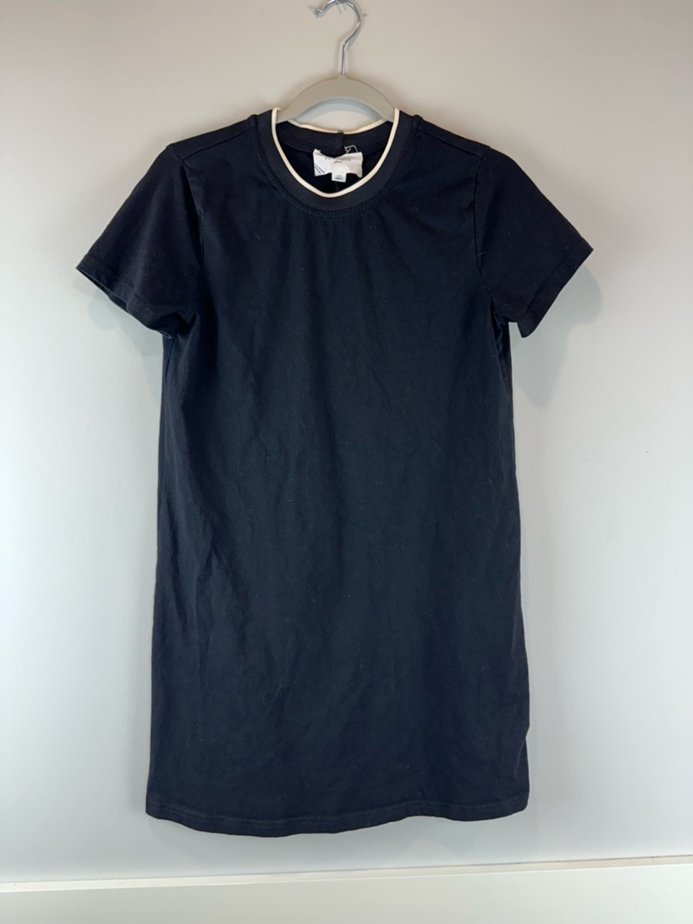 Pomander Place Black White Aimee Short Sleeve Casual Minimalist Chic Dress XS